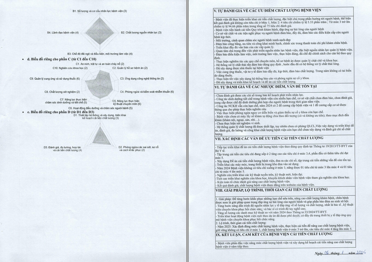 BÁO CÁO TỰ KIỂM TRA, ĐÁNH GIÁ CHẤT LƯỢNG BỆNH VIỆN NĂM 2024 4 T4